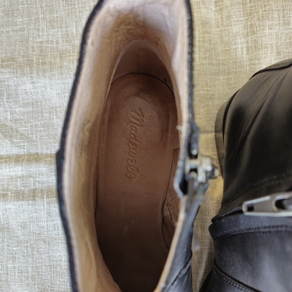 Madewell camden black leather ankle boots size 8.5 - Picture 3 of 7